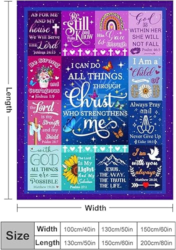 Miniatura 9 de Probiotics Regalos cristianos para mujeres, manta con versículo bíblico, mantas inspiradoras de oración de Jesús, mantas y mantas religiosas de las