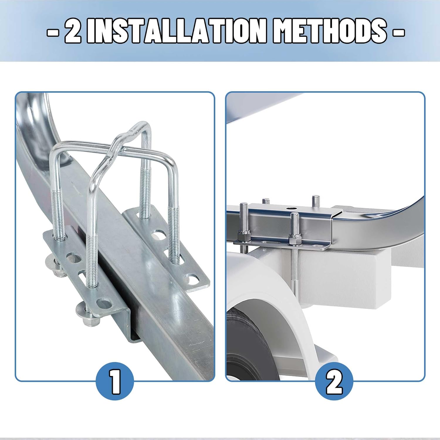 KUAFU Carpeted Boat Trailer Guide 2' Bunk Board Guide On Board Solid & Easy Operation 75 Degree