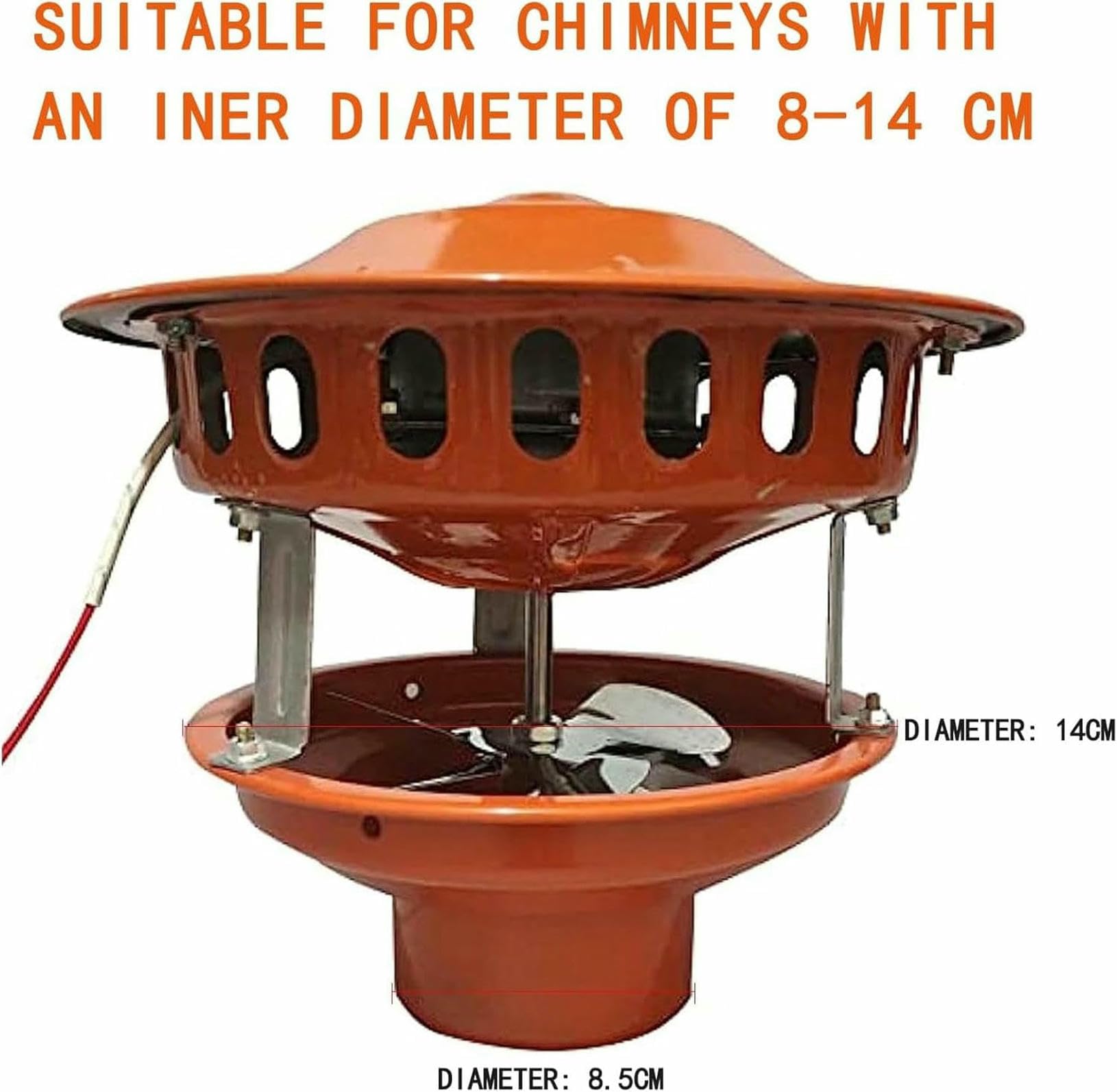 Cappa di ventilazione for un migliore controllo correnti d'aria e fumo - Potente 80W/100W/120W(100W)
