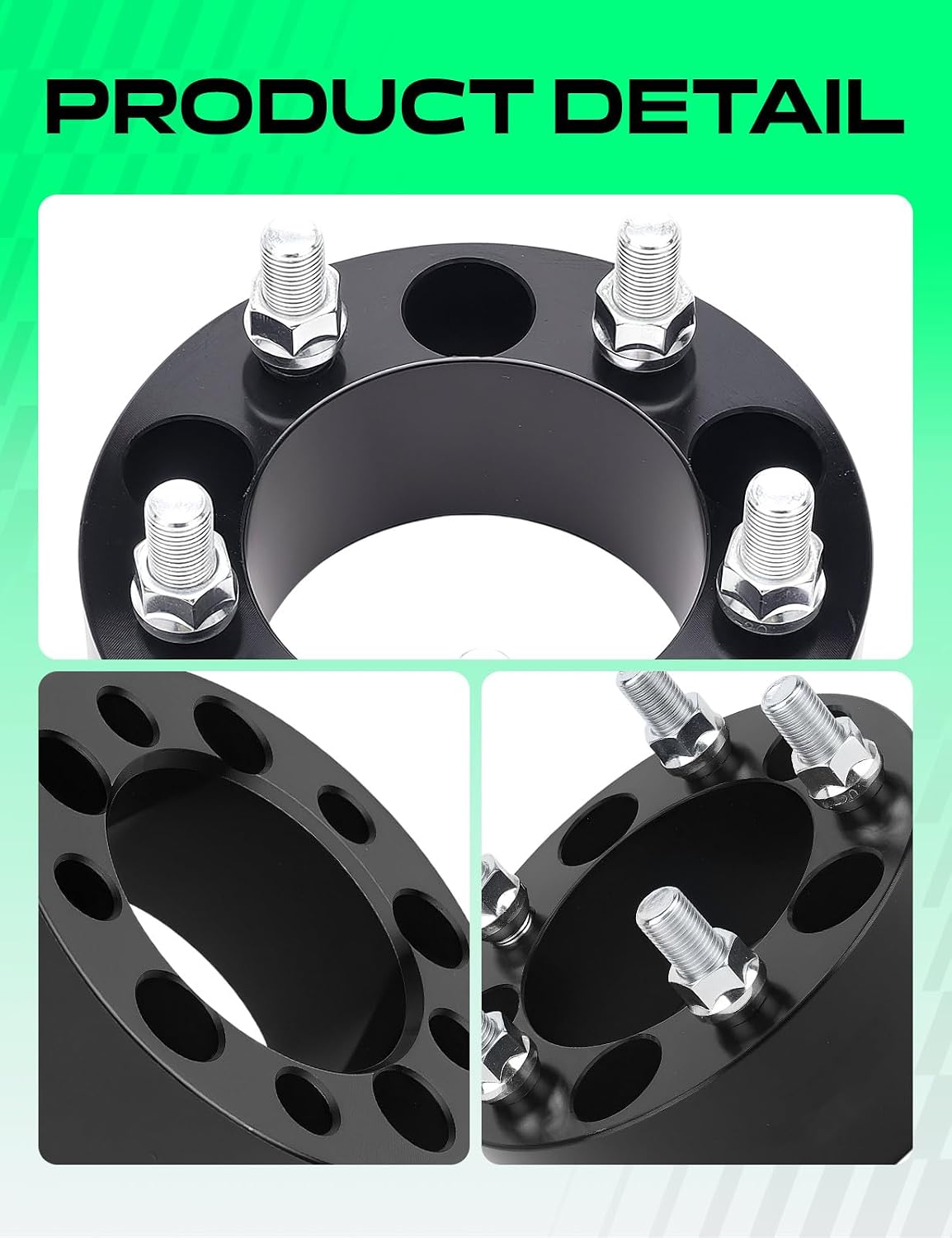 YHTAUTO 5x4.5 Wheel Spacers 2 Inch Fits Jeep XJ ZJ KJ KK YJ TJ Grand Cherokee, Wrangler, Ford, Lincoln, Mercury, 5x114.3mm Tire Spacers w/ 1/2" Studs 87.1 mm Center Bore 5 Lug 2PCS