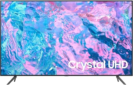 SAMSUNG 55-Inch Class Crystal UHD CU7000 Series PurColor, Object Tracking Sound Lite, Q-Symphony, 4K Upscaling, HDR, Gaming Hub, Smart TV with Alexa