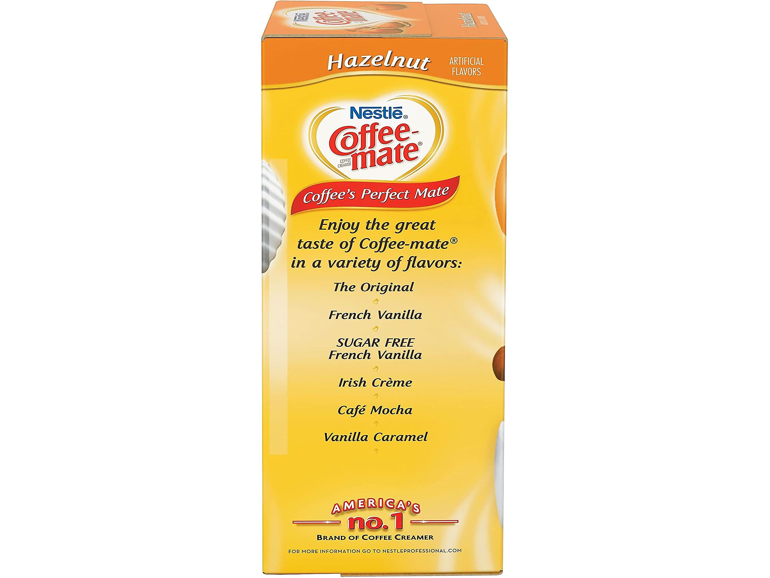 Hazelnut Flavor Liquid Coffee Creamer Cups (Box of 50) (Set of 4) by Coffee-mate