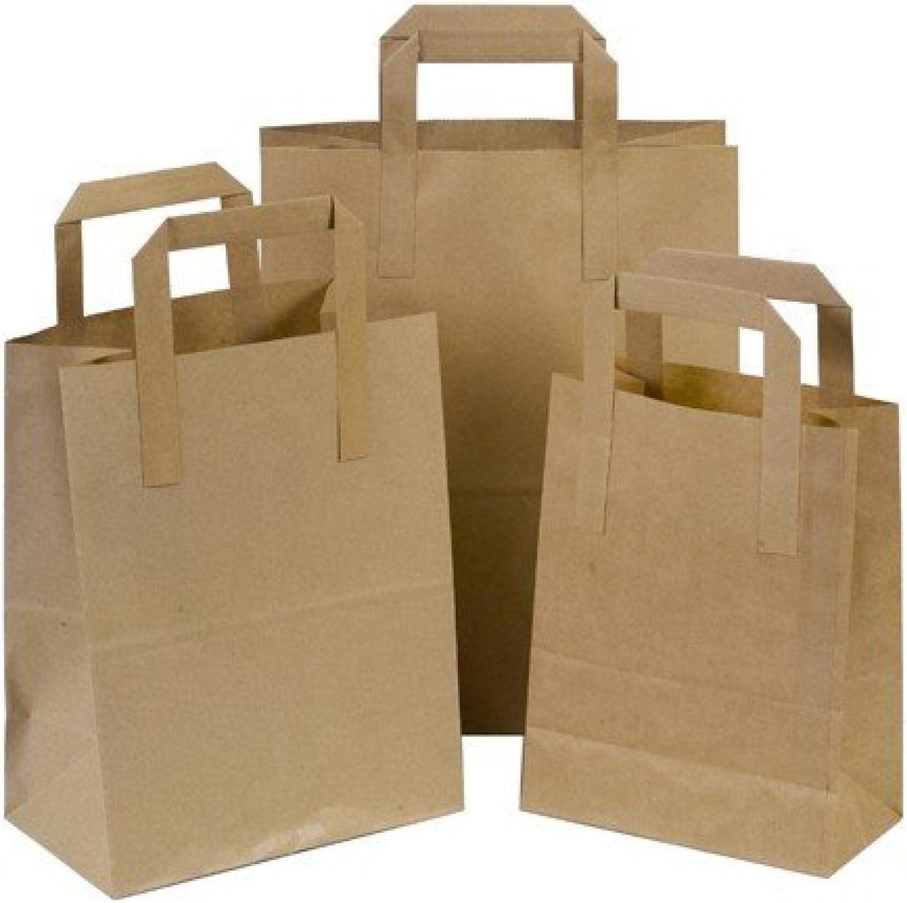 Sabco - Kraft Brown Paper Bags 10x12x5.5" Paper Bags with Handles for Shopping, Lunch, Gift, Picnic Premium Quality Brown Bags with Reliable Strength – Durable & Biodegradable Brown Carrier