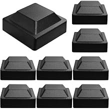 Aluminum Flat Top Post Cap 1.5x1.5, Decorative Fence & Mailbox Covers, Perfect for Square Metal Posts - Ideal for Corridors, Decks, Textured Black 8pack, fIt 1.5 Sqaure Post