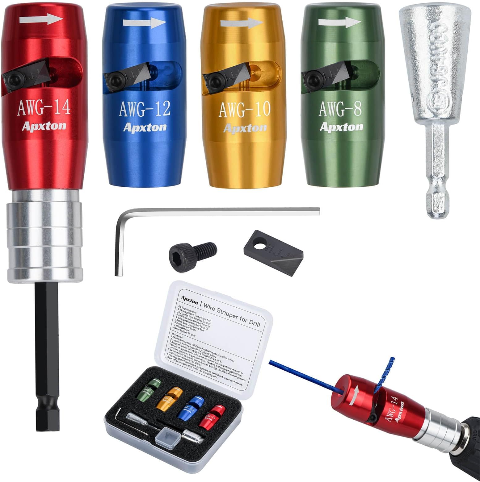 Drill Wire Stripper Set Wire Strippers For Drill Cable Stripper Electricians Tool For AWG 14-12 - View #6