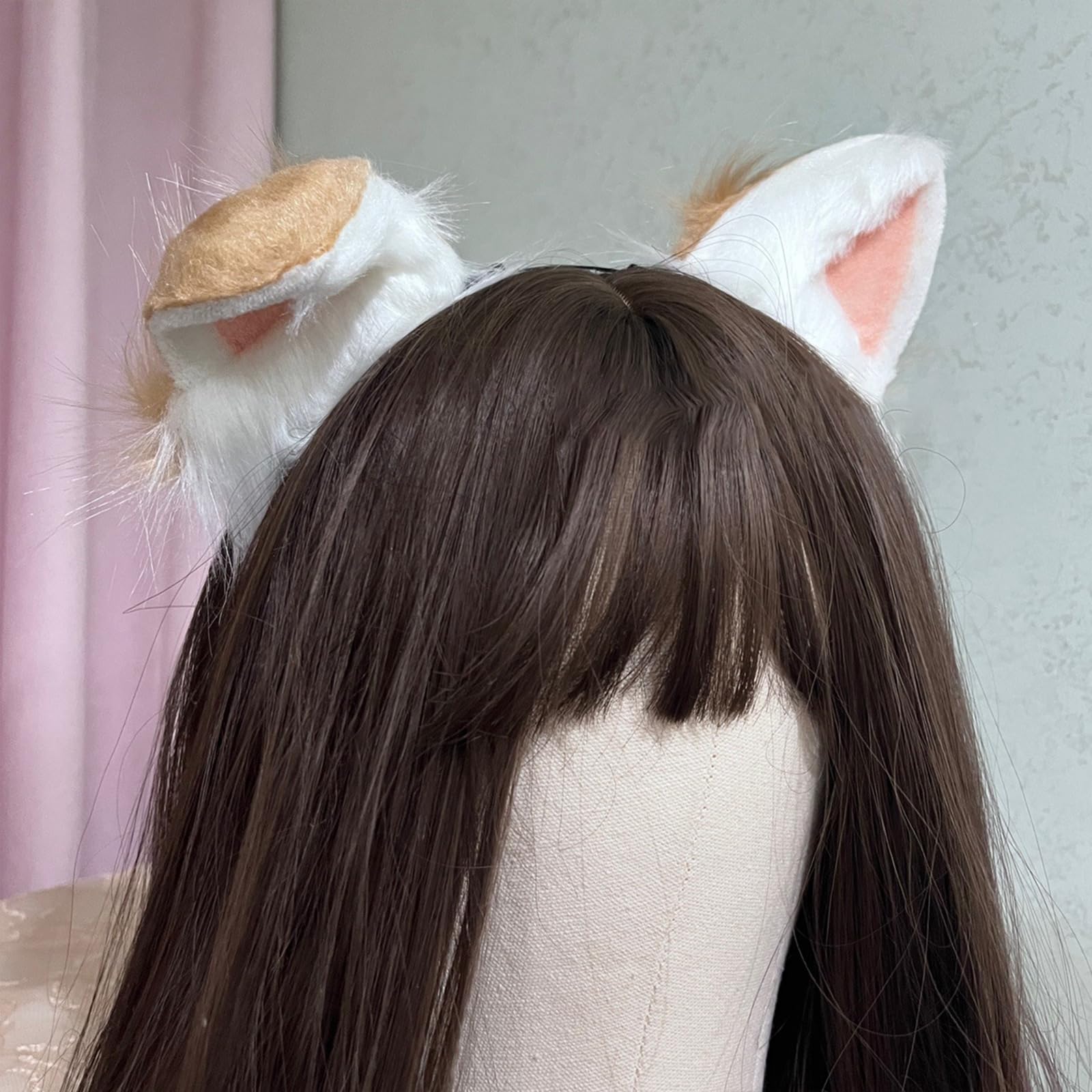 hokojix Unique Dog Furry Ear Headwear Adjustable Headband Headpieces for Anime Fan and Unique Fashion Enthusiasts
