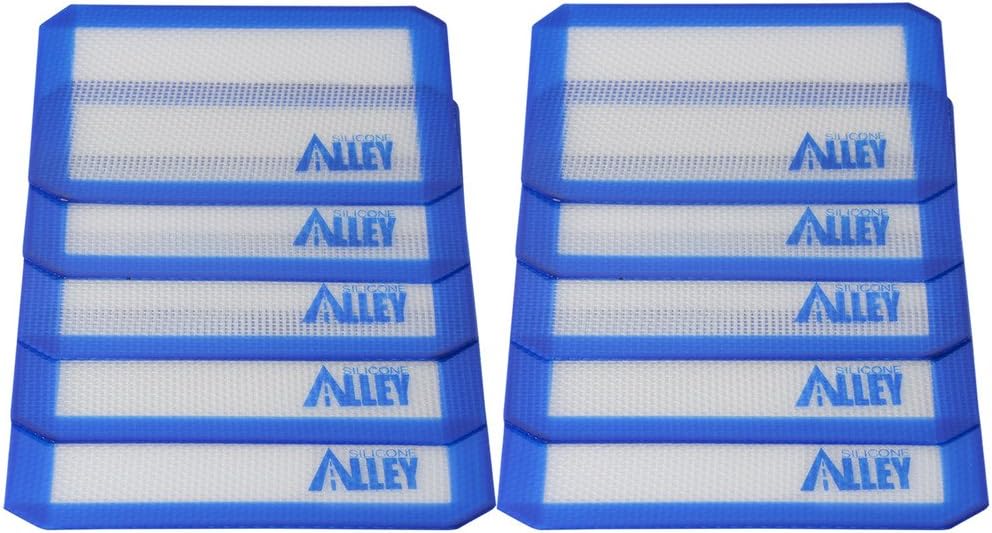 10 Non-stick Silicone Mat Pad, Small Rectangle 5 X 4 Inch, Blue