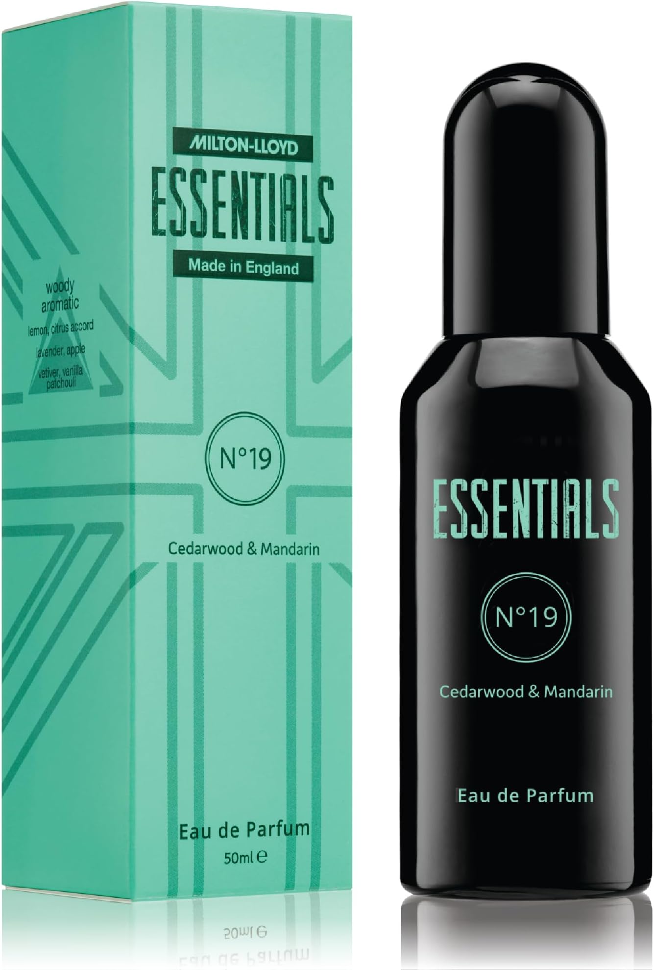 MILTON-LLOYD ESSENTIALS No 19 Perfume for Men. 50ml Eau de Parfum, Luxury Fragrance - Mens Aftershave, Long Lasting Fragrance by Milton-Lloyd