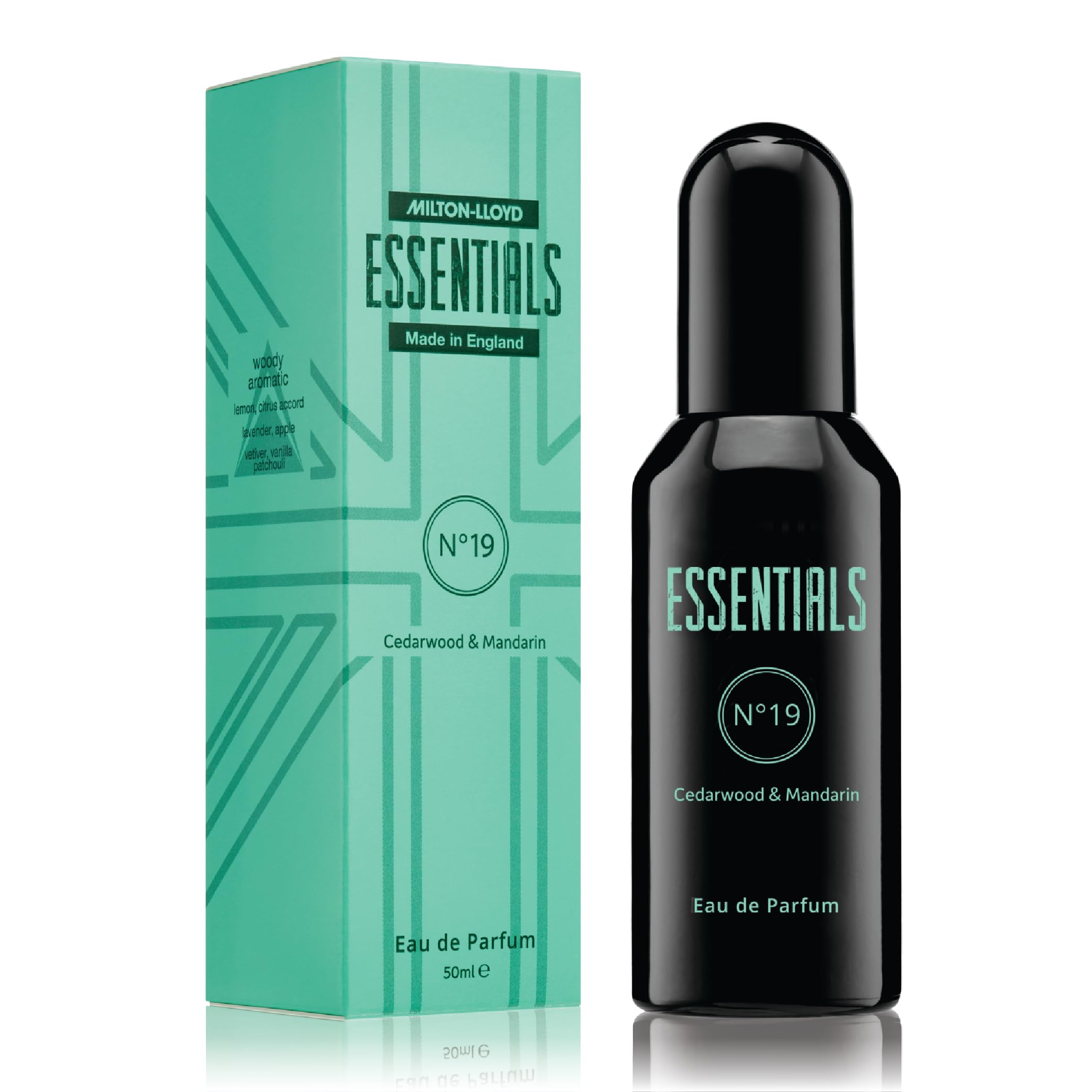 MILTON-LLOYDESSENTIALS No 19 Perfume for Men. 50ml Eau de Parfum, Luxury Fragrance - Mens Aftershave, Long Lasting Fragrance by Milton-Lloyd