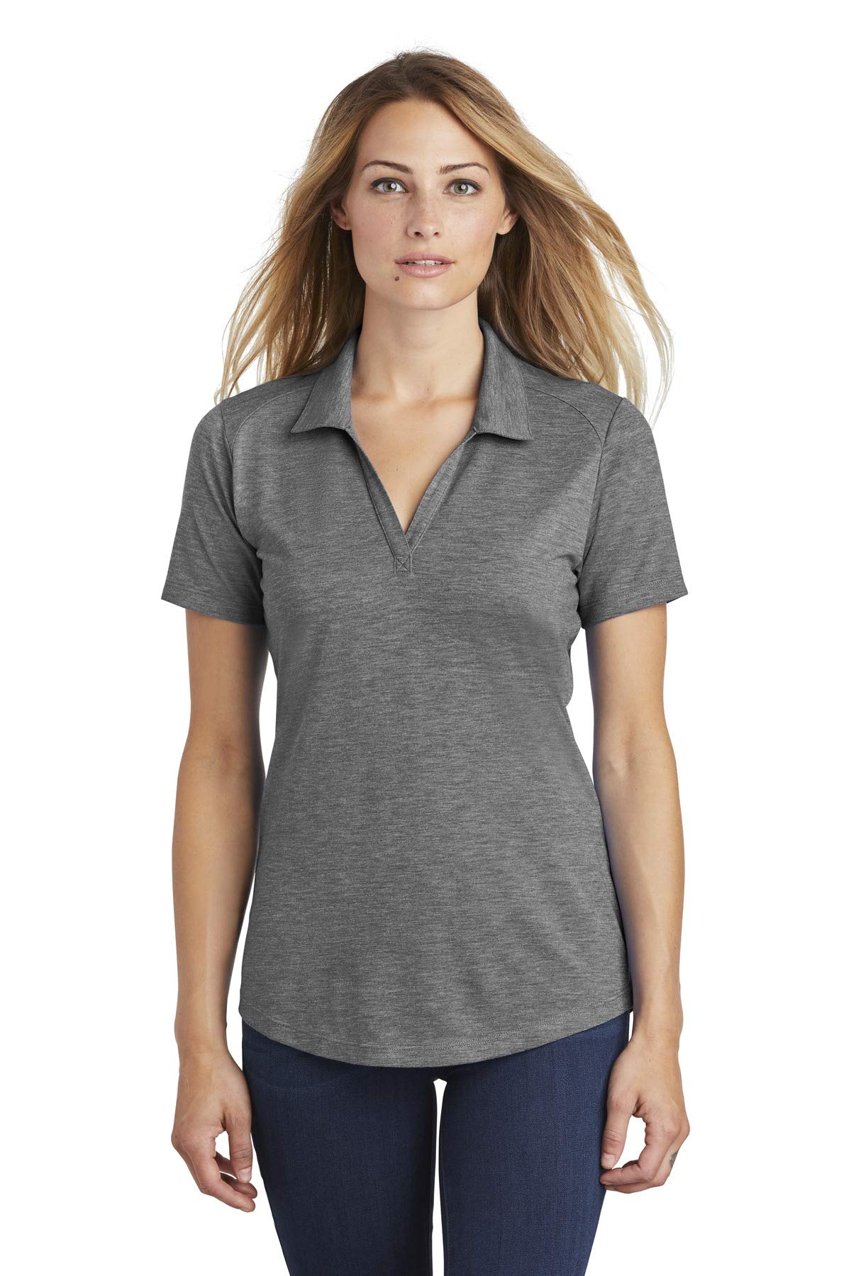 SPORT-TEKSport Tek Womens PosiCharge ® Tri-Blend Wicking Polo (LST405)