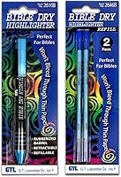 Vista 8 de Dry Bible/Book Highlighter Pen con 2 Pack Biblia/Book Dry Resaltador Recambio (Verde)
