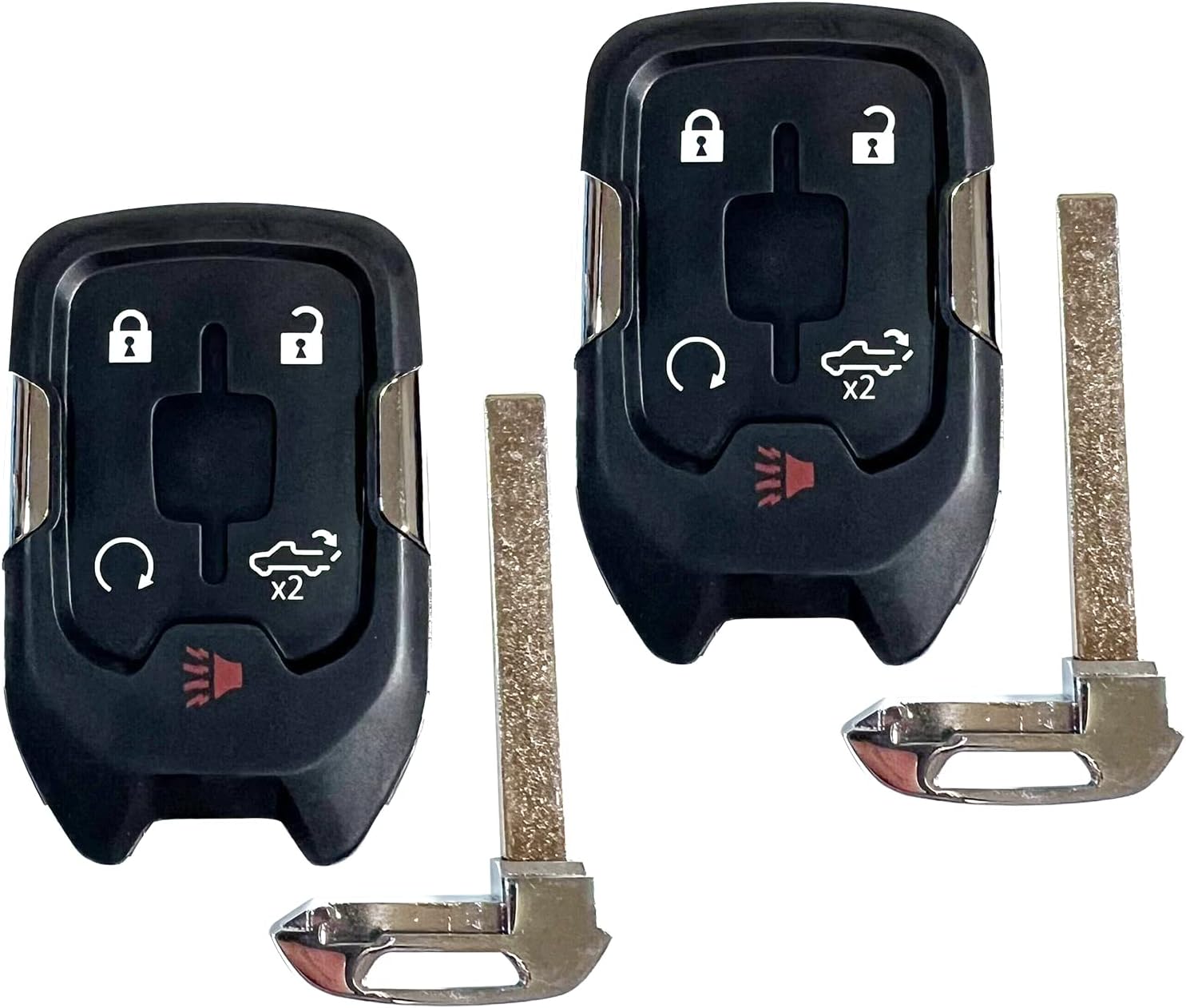 Key Fob Replacement for 2021 2022 GMC Sierra Silverado with FCC ID: HYQ1ES/IC: 1551A-1ES Frequency: 434 Mhz Battery: CR2032 (Pair)