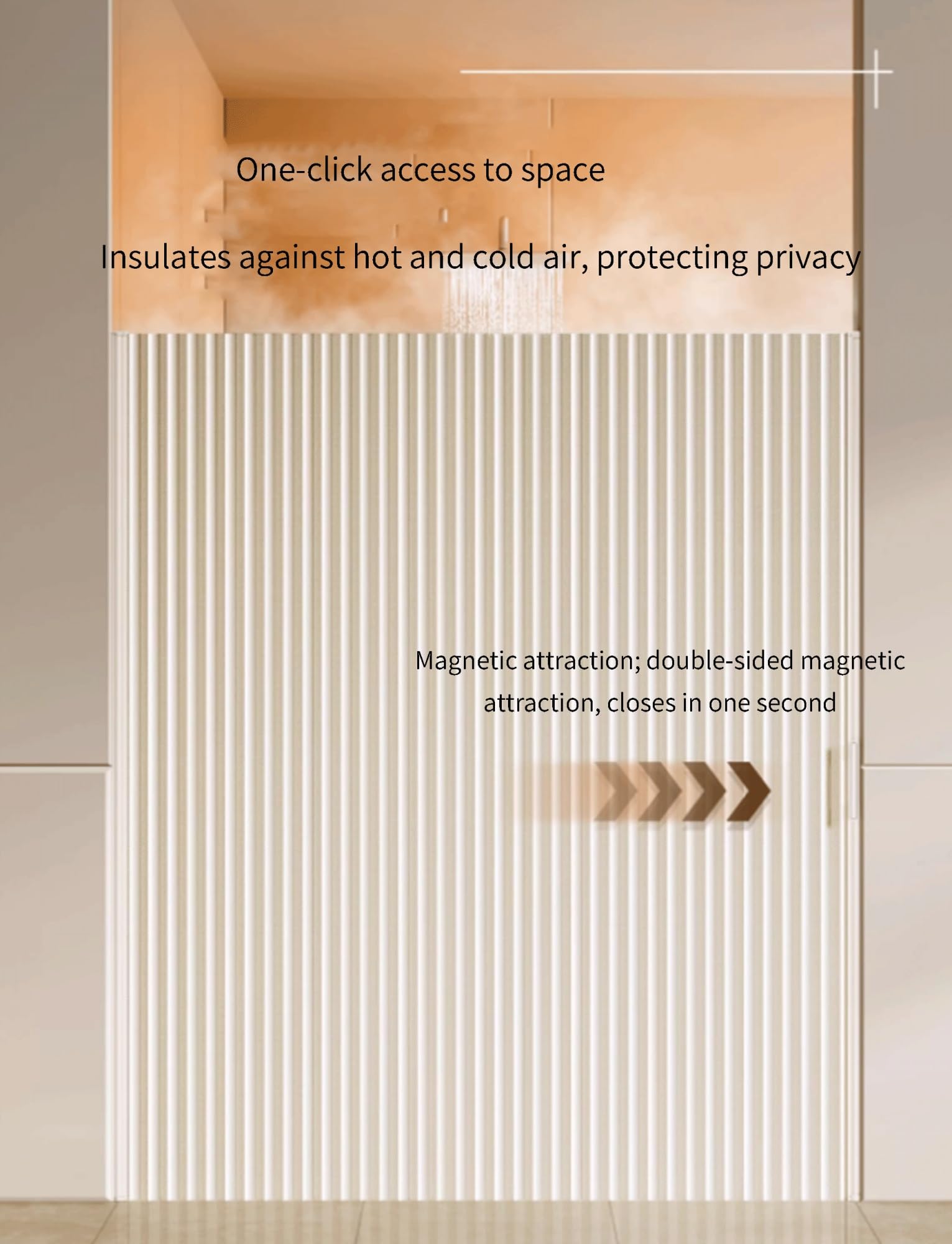 Cortina de ducha plegable magnética, material de poliéster impermeable, ideal para uso familiar y hotel