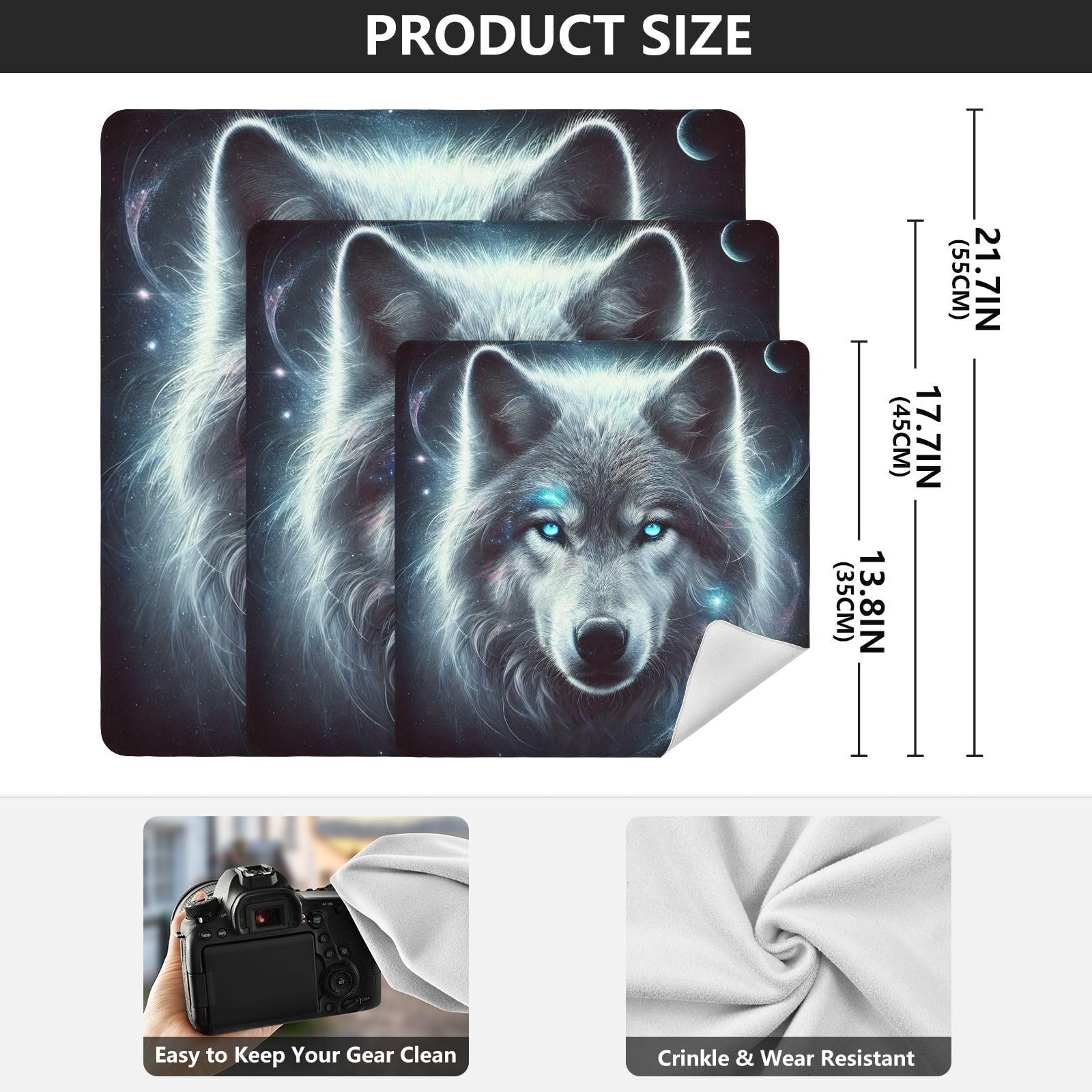 Space Wolf Dark Blue Camera Lens Wrap 21.7