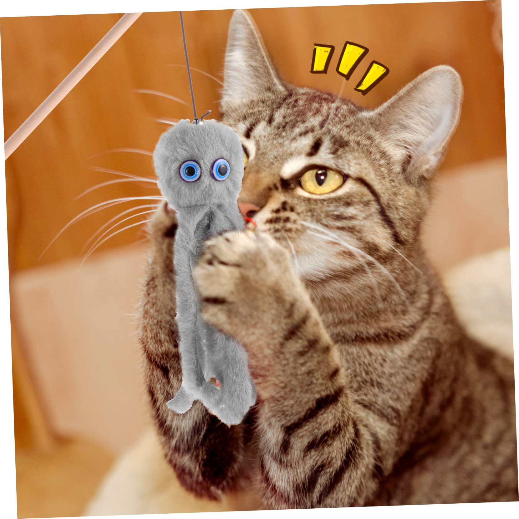Happyyami 10pezzi Giocattolo Interattivo per Gatti Canne da Pesca per Gioco Cani per Gatti Indoor Materiali Resistenti e Leggeri Ottimo per Intrattenere Felini