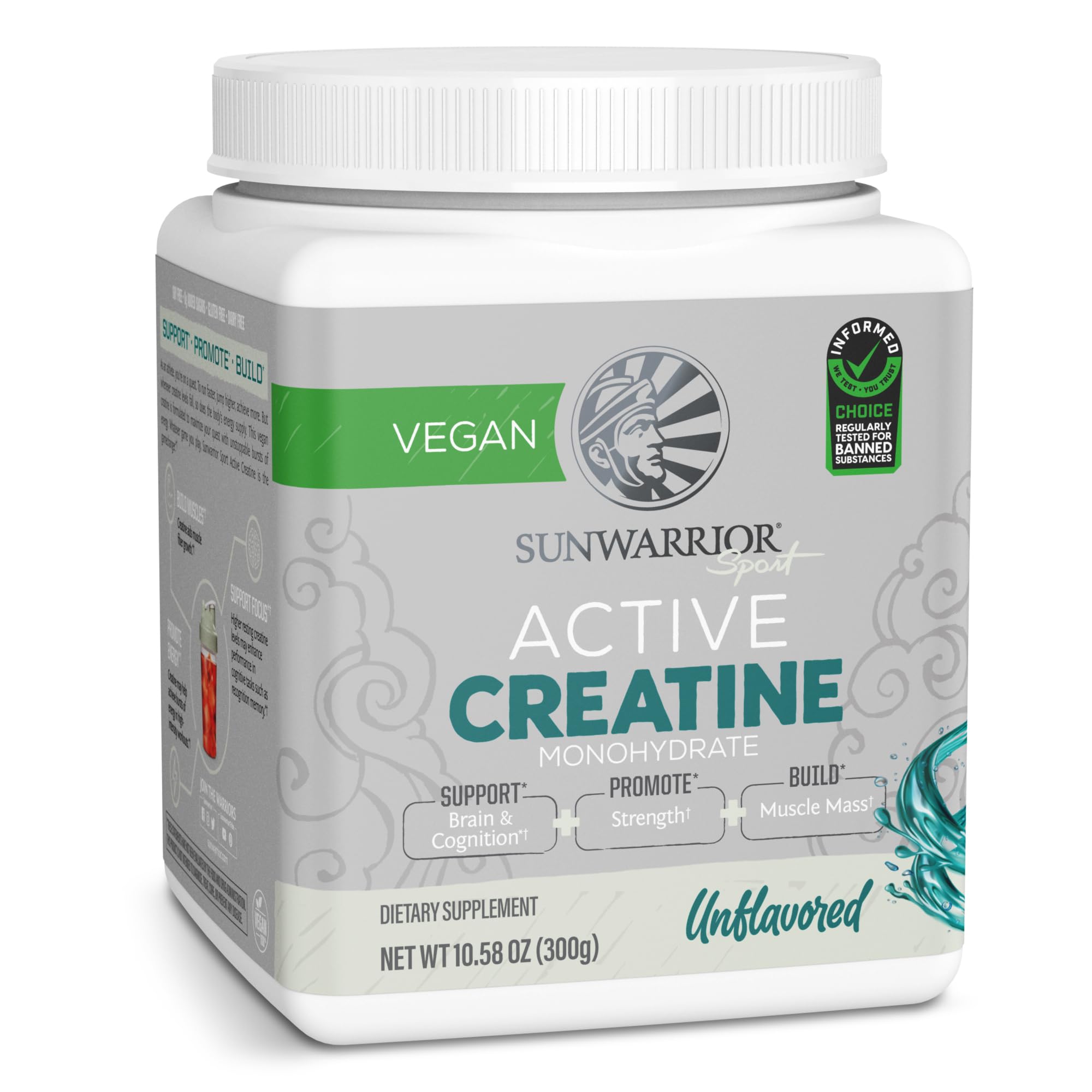 Sunwarrior Creatine Monohydrate Powder | Muscle Building Strength Training Pre Workout & Recovery | Vegan & Keto Friendly Micronized & Easily Mixes 300g Tub (60 Servings) Unflavored Active Creatine (B0BS1X7P75) Amazon Price History, Amazon Price Tracker