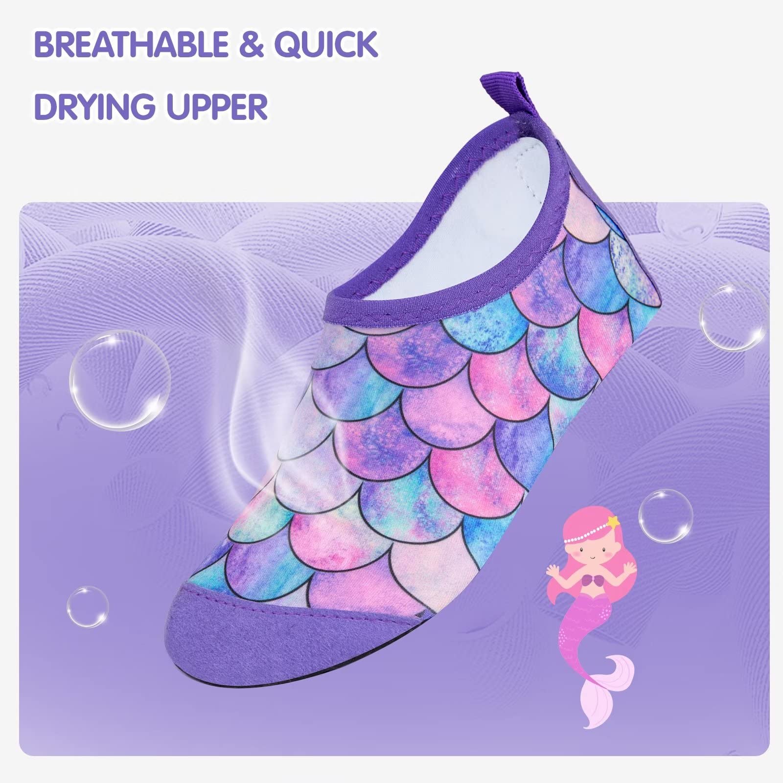 Kids Swim Water Shoes Toddlers Baby Aqua Socks Quick Dry Pool Beach Barefoot for Boys Girls Children — view 2