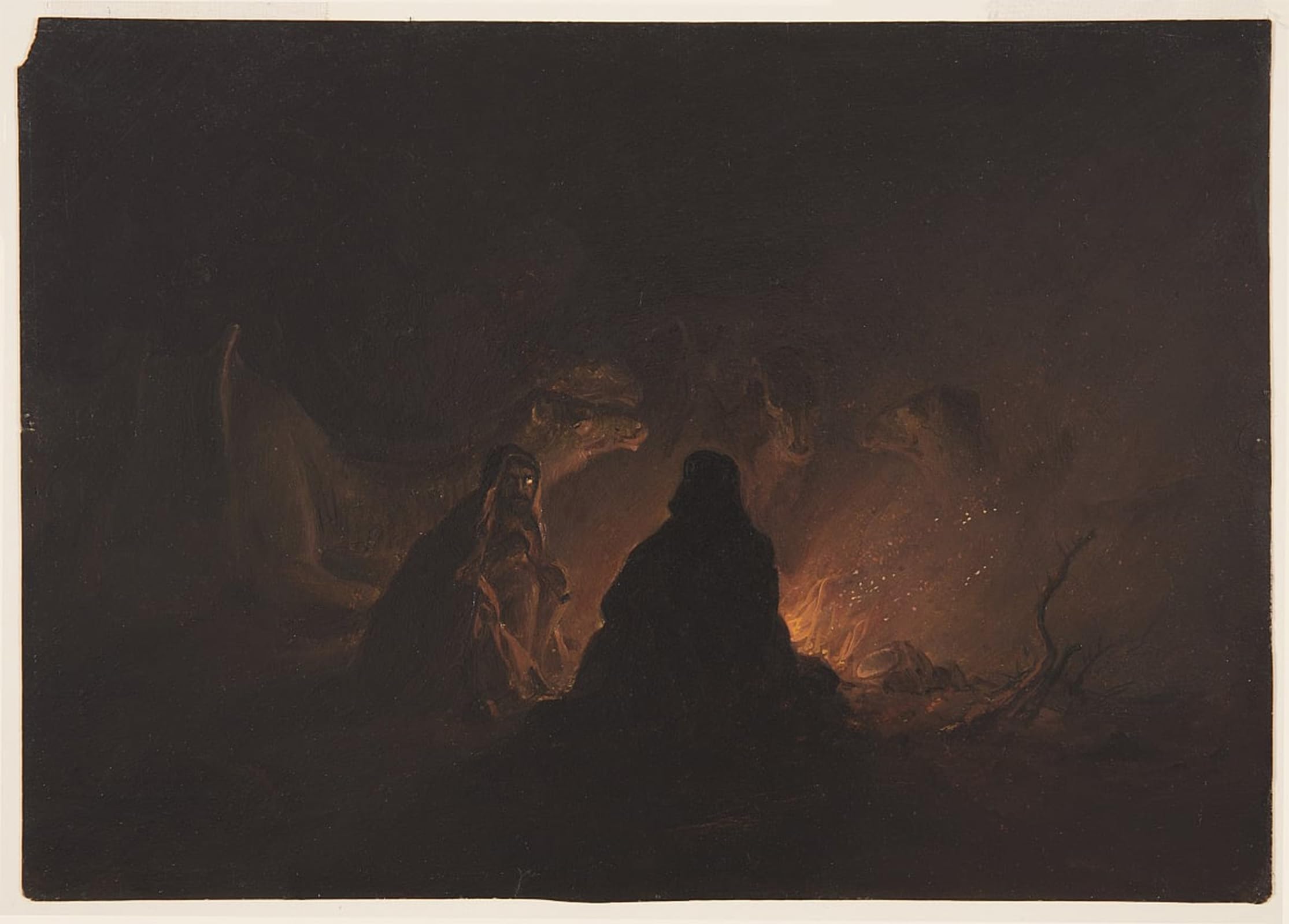 Artxlxxbn No Frame Famous Painting Canvas Artwork Graffiti Print Bedouins In Camp At Night By Frederic Edwin Church Portrait Canvas Image For Home Decor 60X90cm