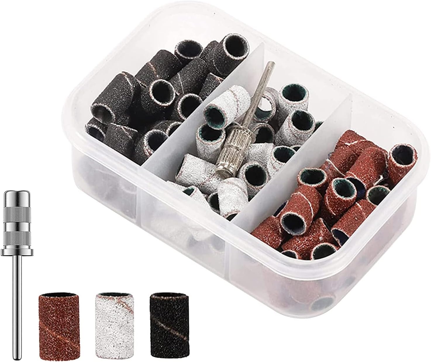 Sanding Bands for Nail Drill Set with Box & Nail Drill Bits, Sanding
