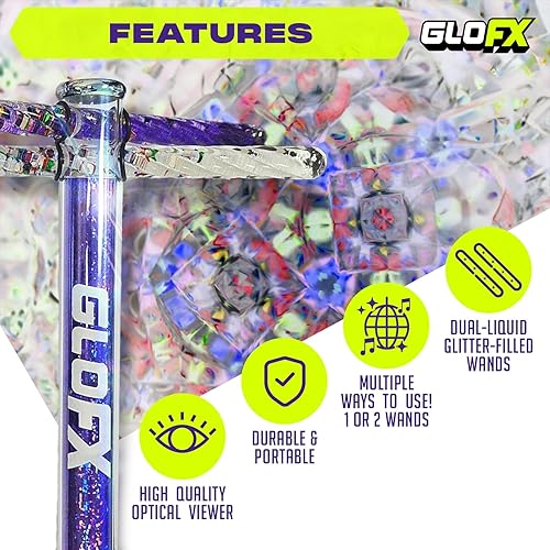 Miniatura 10 de GloFX Juguete de tubo líquido X-caleidoscopio - Caleidoscopio colorido - 7.5 pulgadas