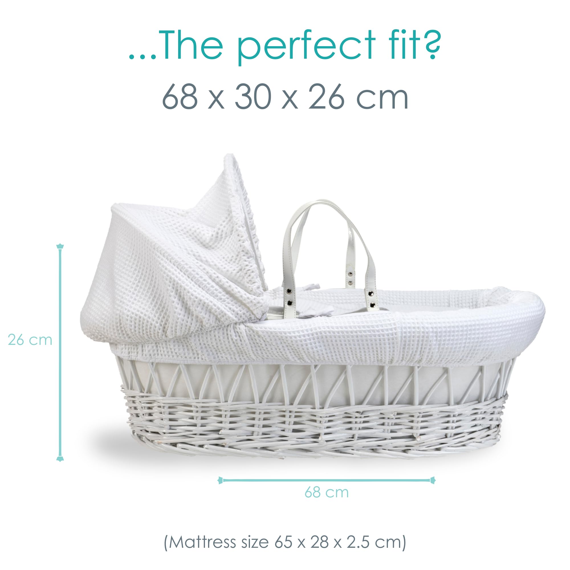 Clair de Lune waffle cesto porte-enfant in vimini Basker Parent