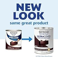 Vista 157 de Rust-Oleum Painter's Touch 1979502 - Pintura de látex, color negro brillante, 1 cuarto de galón