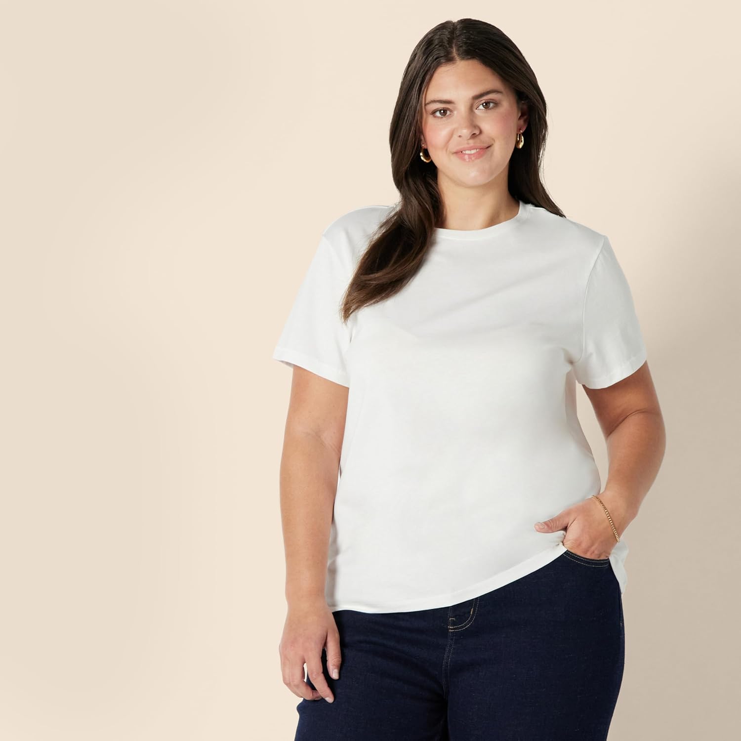 Amazon Essentials Women's Regular Fit 100% Cotton Crewneck Short Sleeve T-Shirt - Image 5