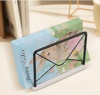 Vista 6 de Modern Mail Holder for Home Office, Metal Letter Organizer Sorter for Desk, Cutout Mail Envelope Design, Bill Filling Paper Document Rack, Envelope