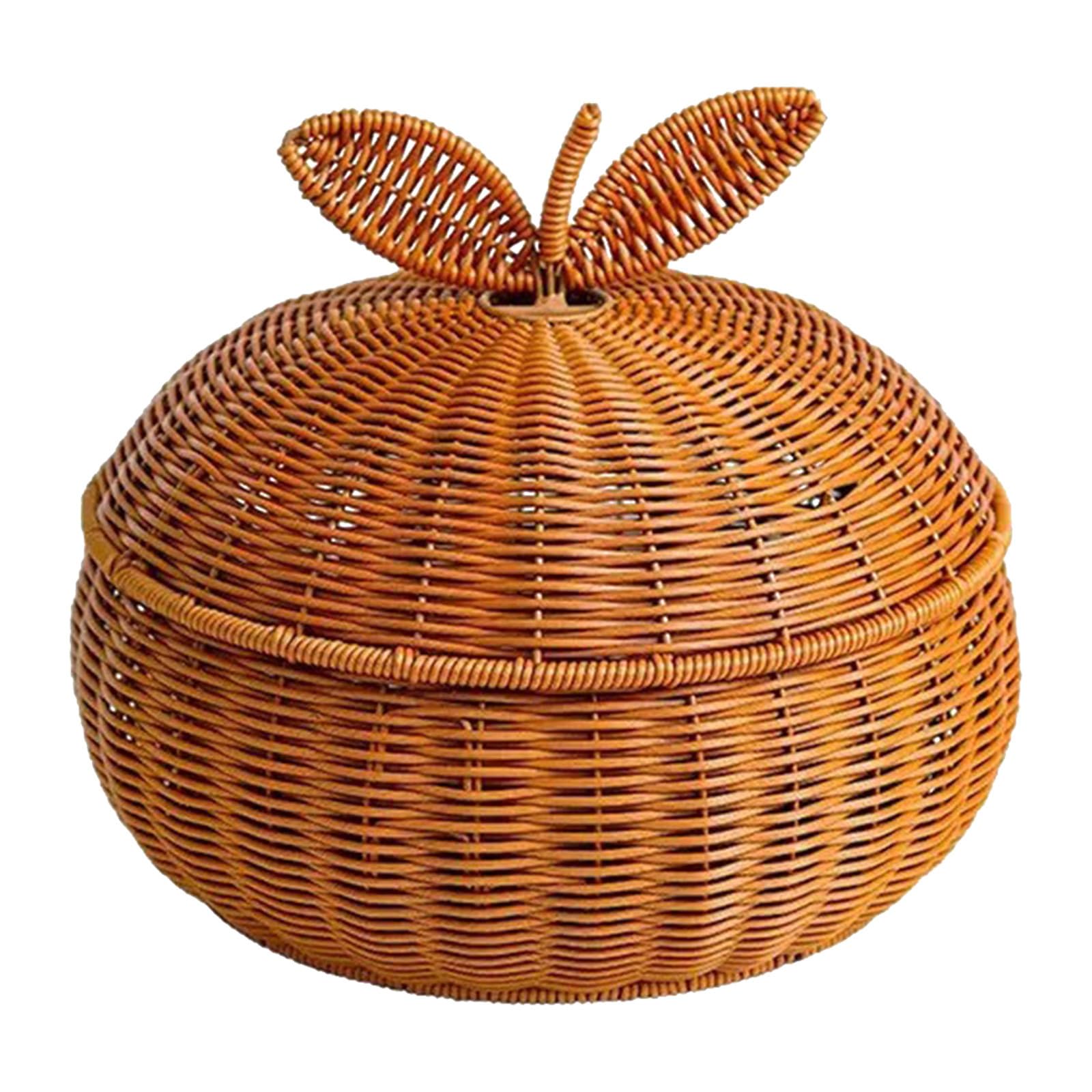 Cesta de Almacenamiento Versátil de PP Marrón con Diseño Nórdico Elegante y Forma Redonda para Pan y Snacks en Viajes o Baño