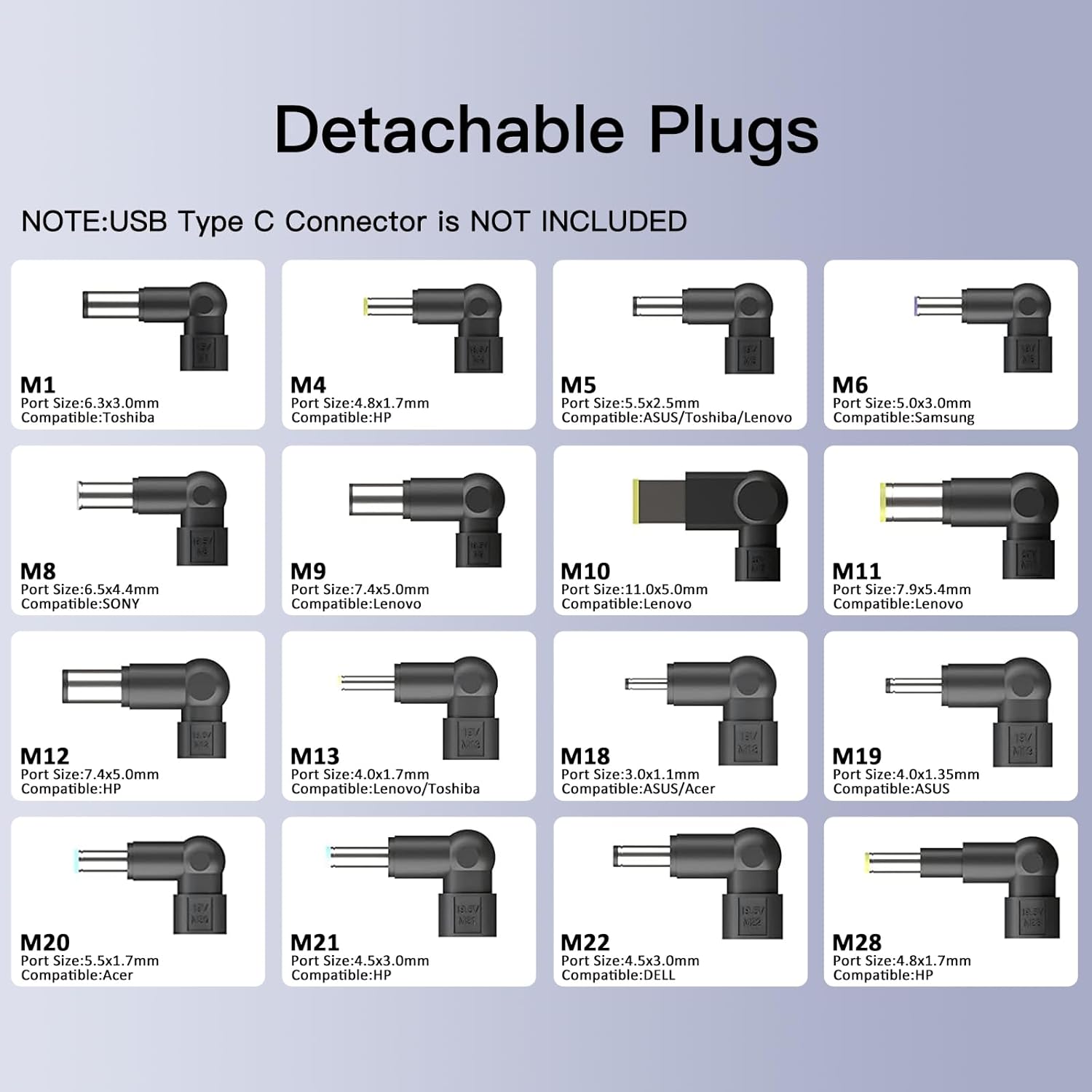 90W Universal Ac Laptop Charger Compatible with HP Asus Lenovo Acer Dell Toshiba Sony Fujitsu IBM Gateway Notebook Ultrabook Power Supply Cord with 16 Tips image 3 of 7 B0BY2L82HM