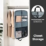 pack all 43" Premium Gusseted Travel Garment Bag, Heavy Duty Hanging Suit Bag, Foldable Dress Bag for Closet Storage, Suit Cover Protector for Clothes Shirts Dresses Coats(Grey)