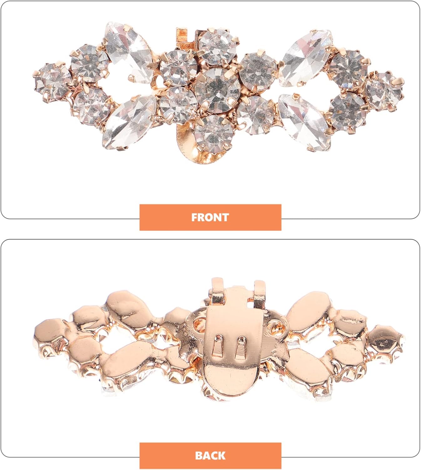 Holibanna Shoe Clip Shoes Jewelry Decoration Rhinestone Bling Clips Sparkling for Wedding Banquet