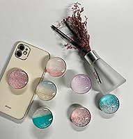 Vista 5 de Soporte de agarre de teléfono móvil plegable de cristal transparente para teléfonos inteligentes y tabletas, accesorio de teléfono celular