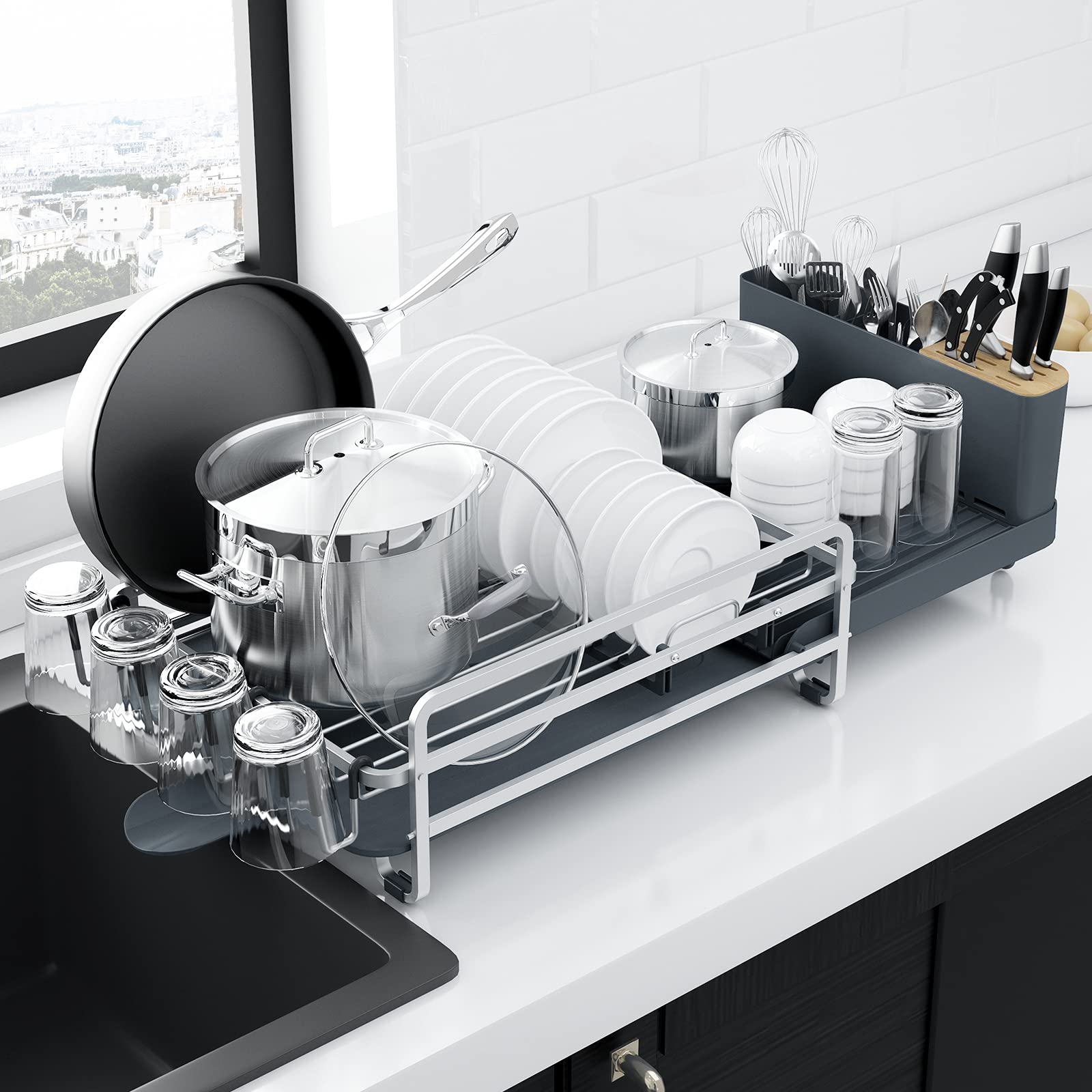 Buy Kitsure Dish Drying Rack, Dish Rack and Drainboard Set for Dish