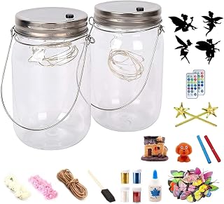 Linternas Para Niños - Kit De Artesanía De Linterna Hecha A Mano Y Control Remoto Para Actividades Creativas, Proyecto De Arte Decorativo Con Brillo Mágico, Luz Nocturna Para Decoración De Dormitorios