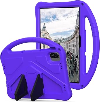 Shockproof Case Compatible with Honor Pad X8a 11.0 inch 2024 Released& for Infinix Xpad 11 Inch X11012024, Kids Case Protective Cover with Hand Strap Kickstand Purple