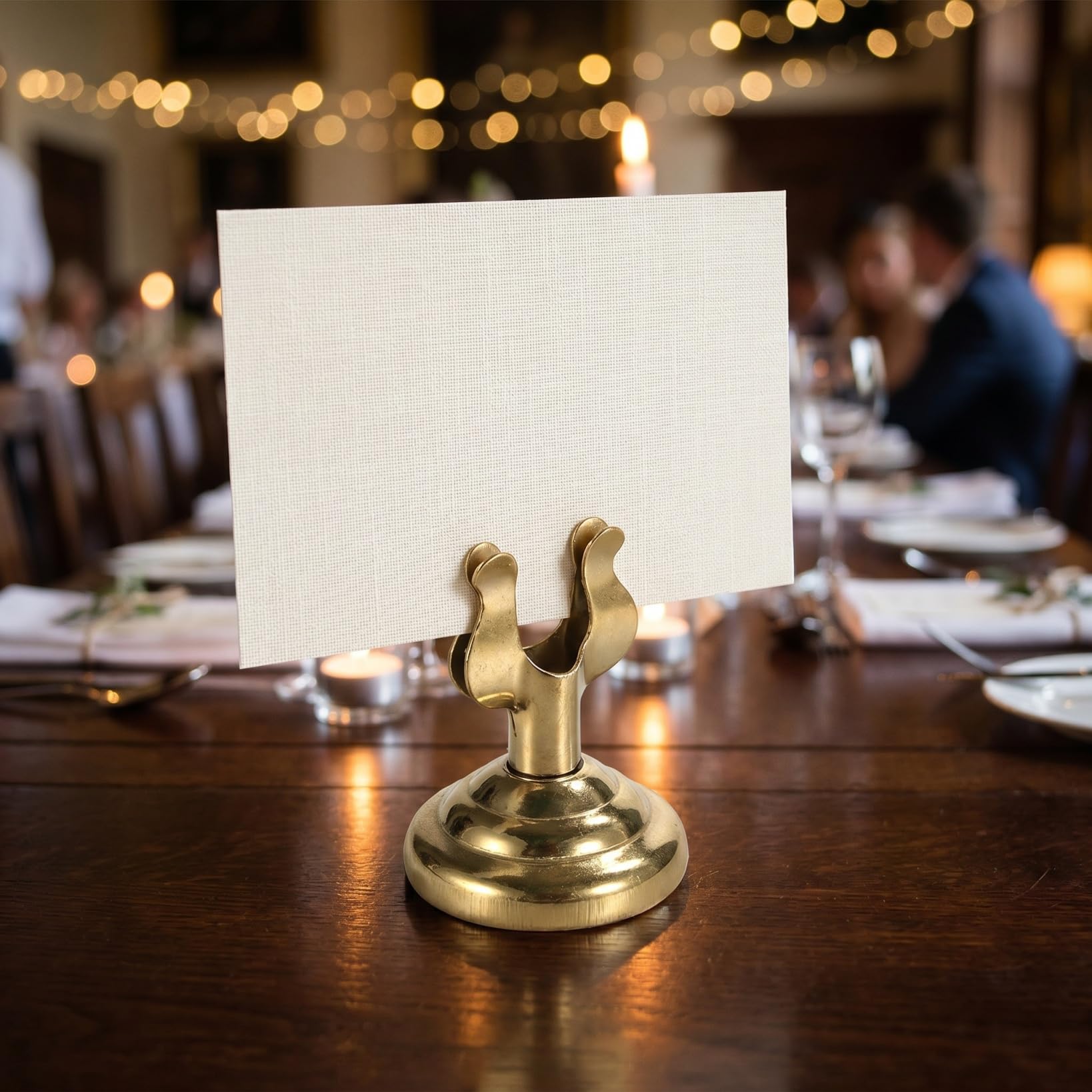 PLAFOPE Lot de 12 supports de panneau de table en acier inoxydable en forme de U pour décoration de fête de mariage