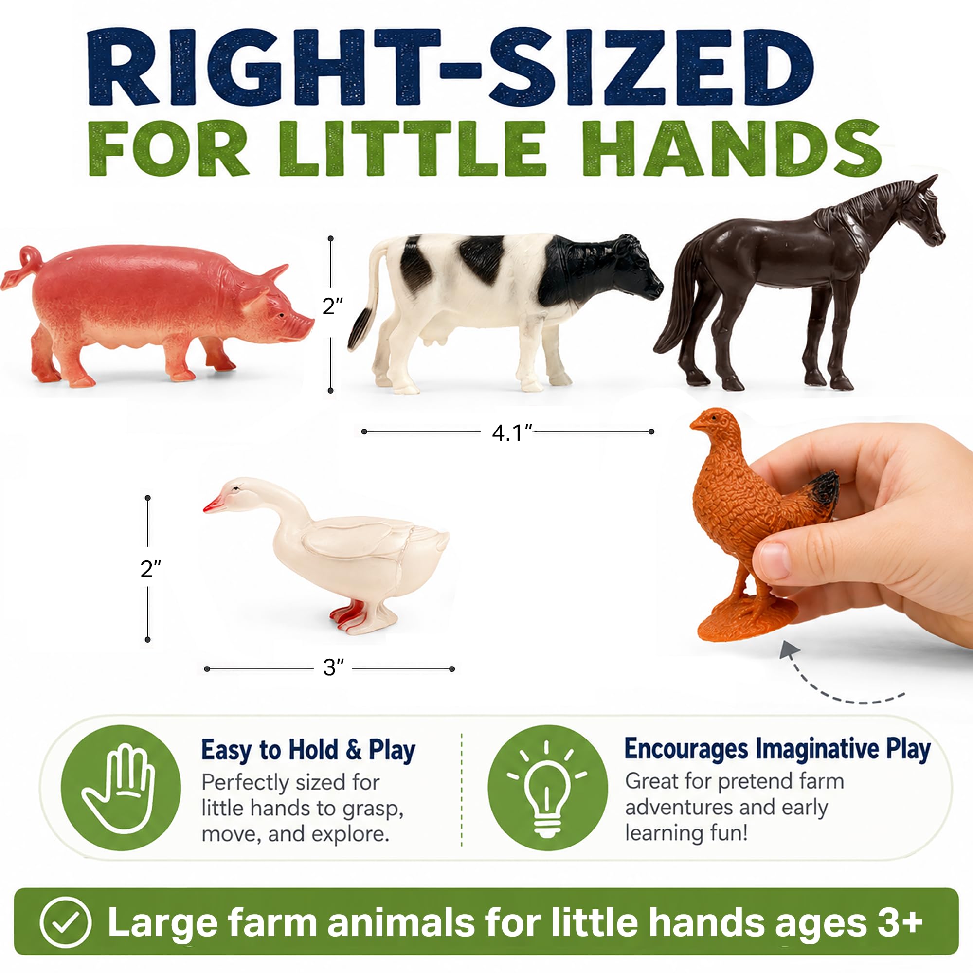 Muñecas De Juguete De Animales De Granja Niños 12 Piezas | Cuotas sin
