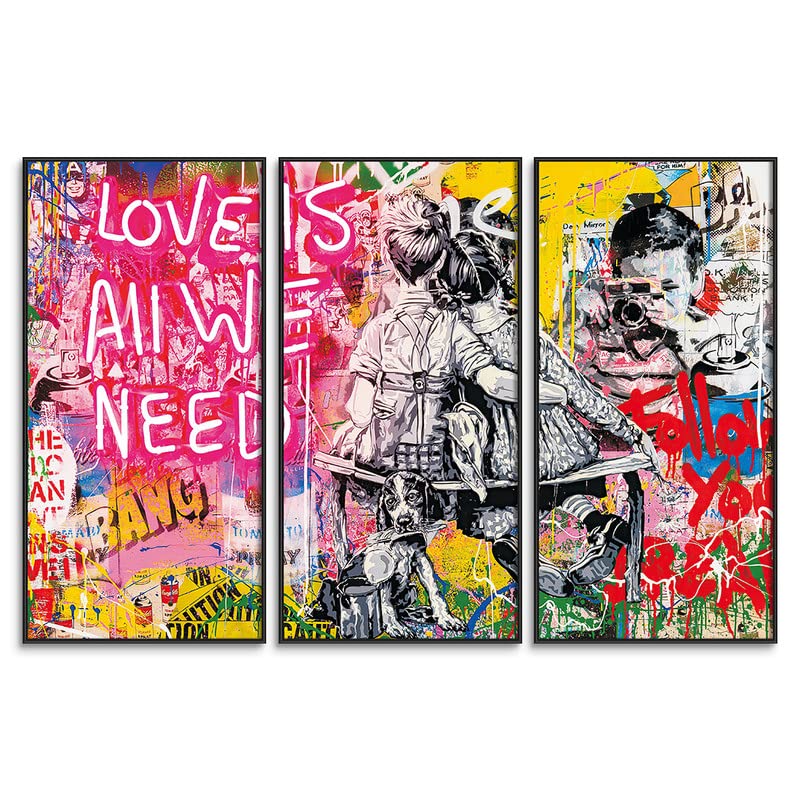 バンクシー　ストリートアート ポスター　3枚セット バンクシー ストリートアート ポスター 3枚セット 3パネル バンクシー