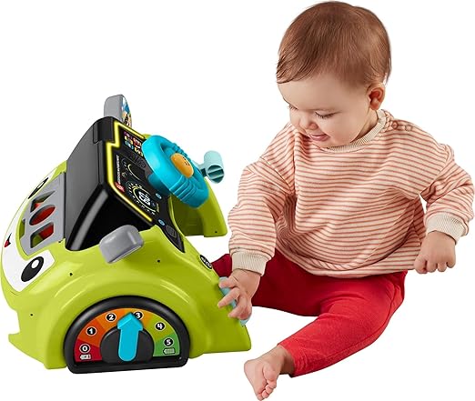 Fisher-Price Baby & Toddler Learning Toy Laugh & Learn Sit & Steer Driver Car Activity Center with Smart Stages for Ages 6+ Months