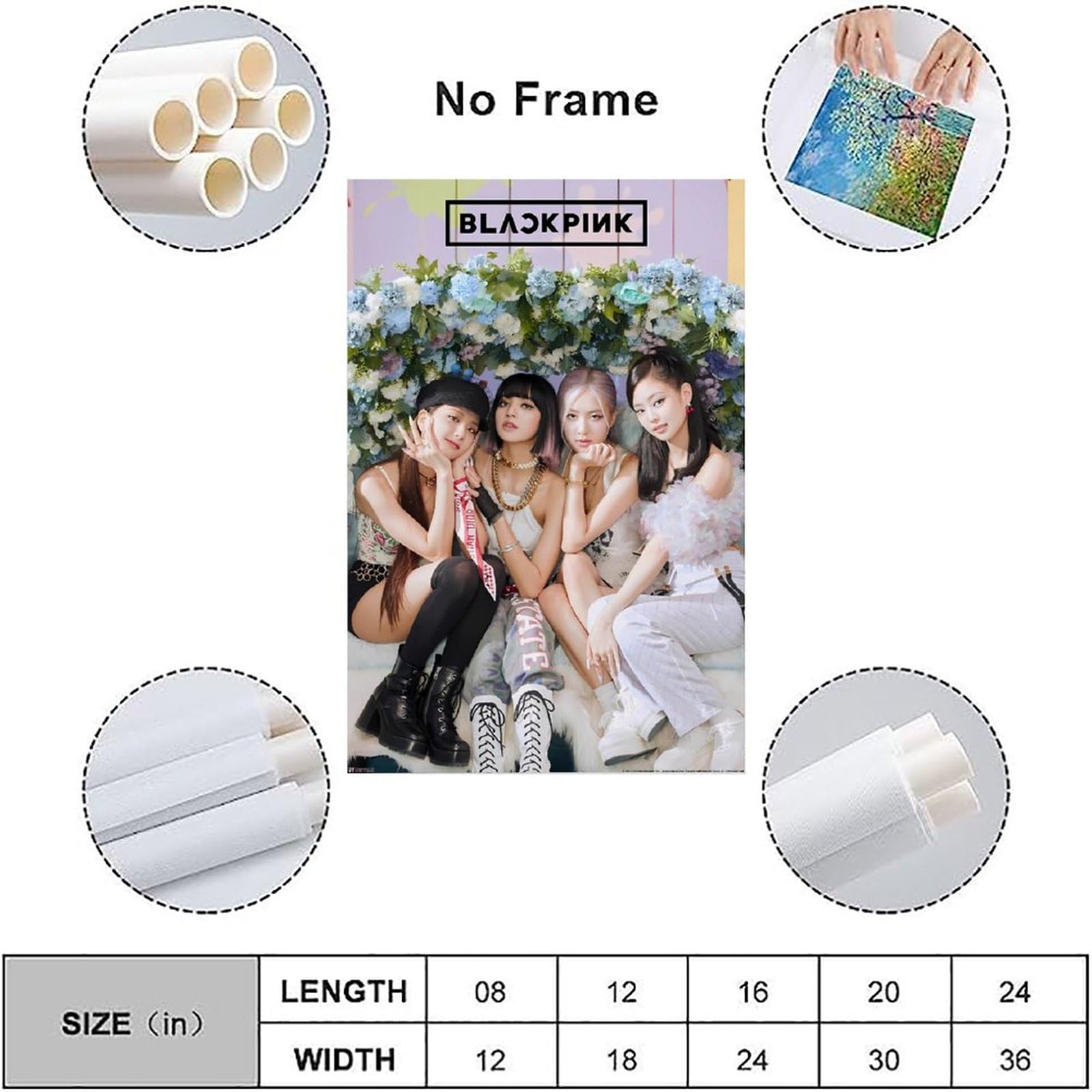 Poster Sur Toile Jennie Blackpink 40x60 Cm - Imperméable, Anti-traces, Sans Cadre, Décoration Murale Style K-pop