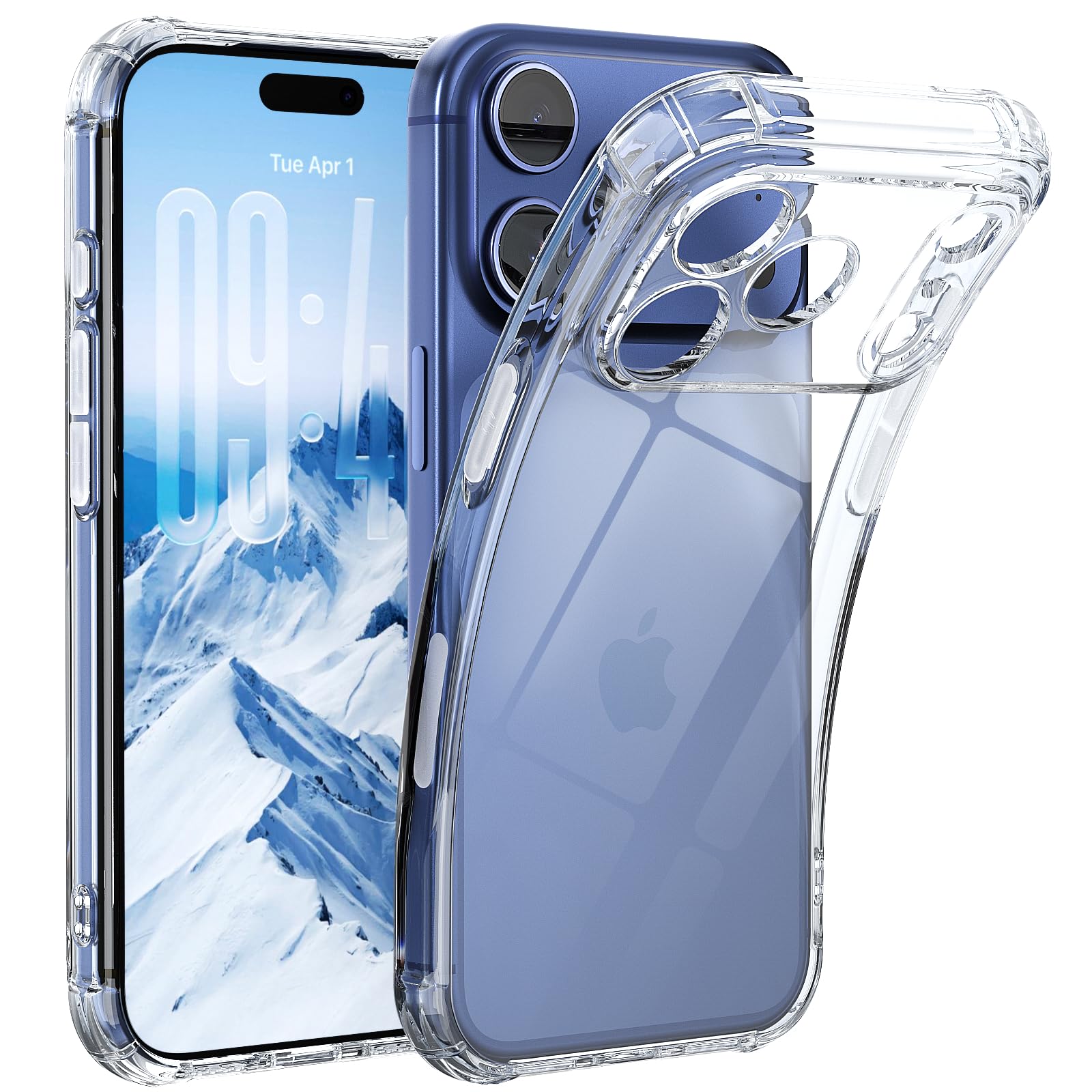 WXR Clear Case for iPhone 17 Pro Max / 18 Pro Max, Anti-Yellowing TPU