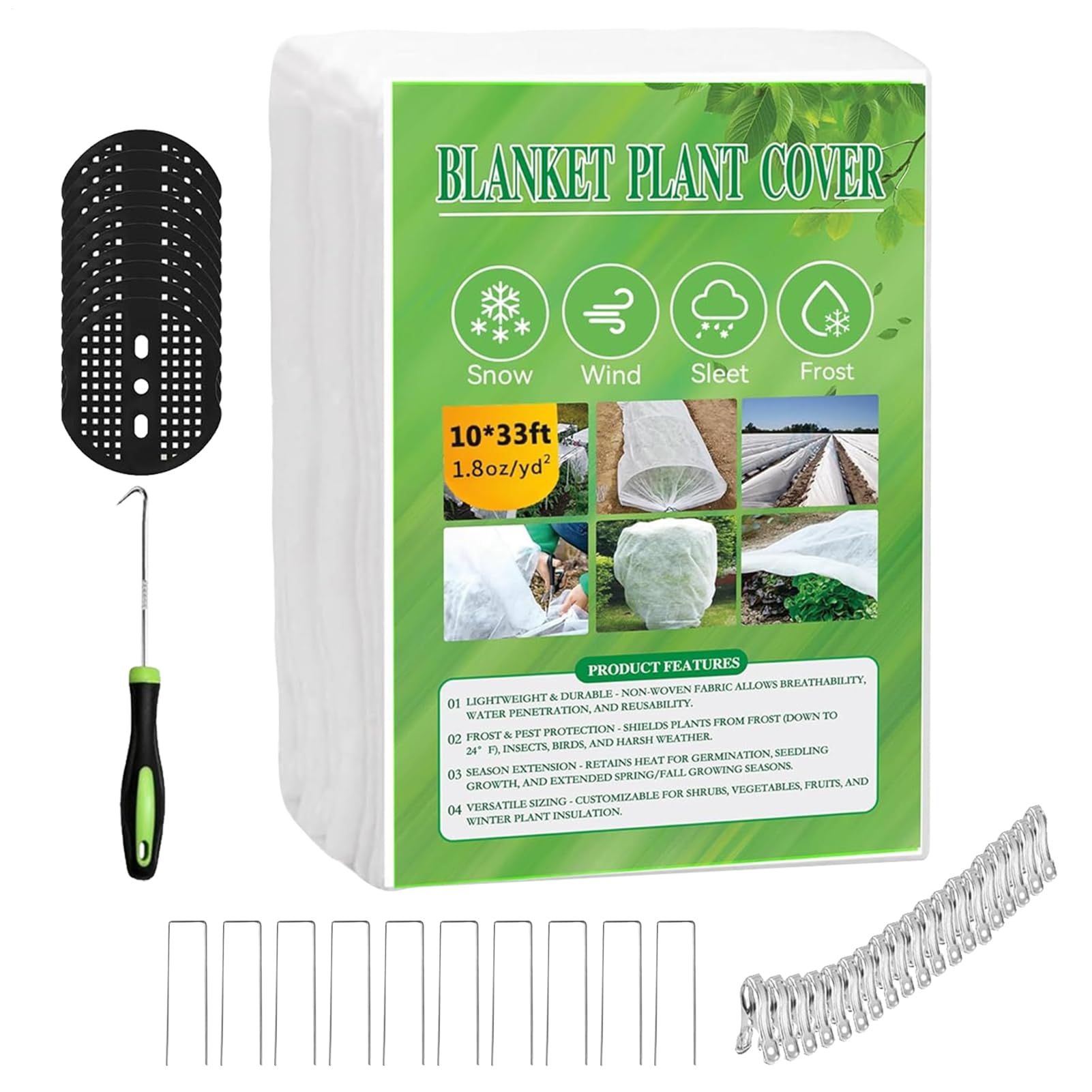 – Frost Blankets for Outdoor Plants,Floating Raised Bed Protector - Reusable Non-Woven Frost Cloths for Outdoor Plants - for Winter, Cold Weather, Vegetable, Raised Bed