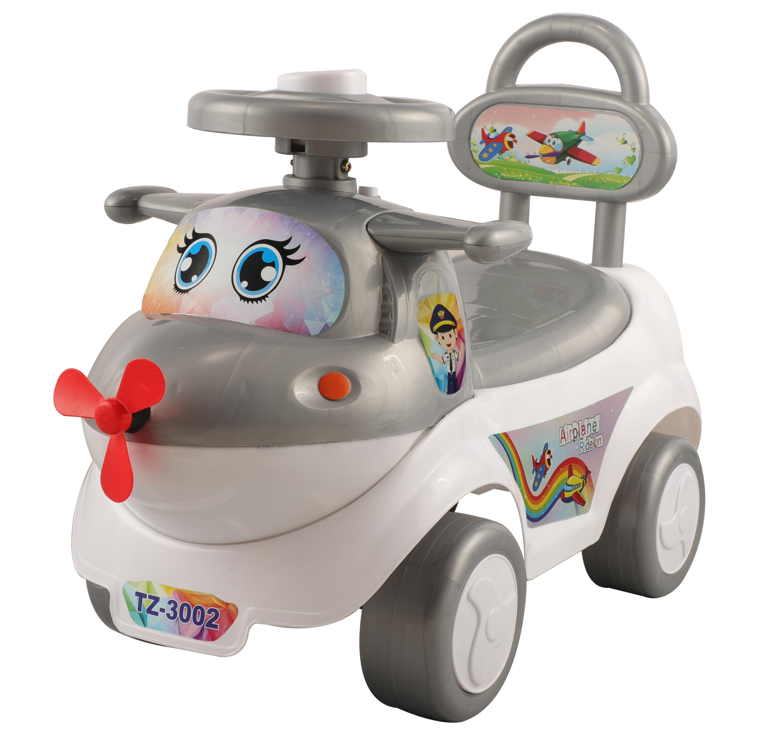 JoyRide Airplane Kids Ride on & Car for Kids with Music,Push Car for Baby with Backrest, Ride on for Kids, Suitable for Boys & Girls 1 to 3 Years Grey (B0CW38BYW4) Amazon Price History, Amazon Price Tracker