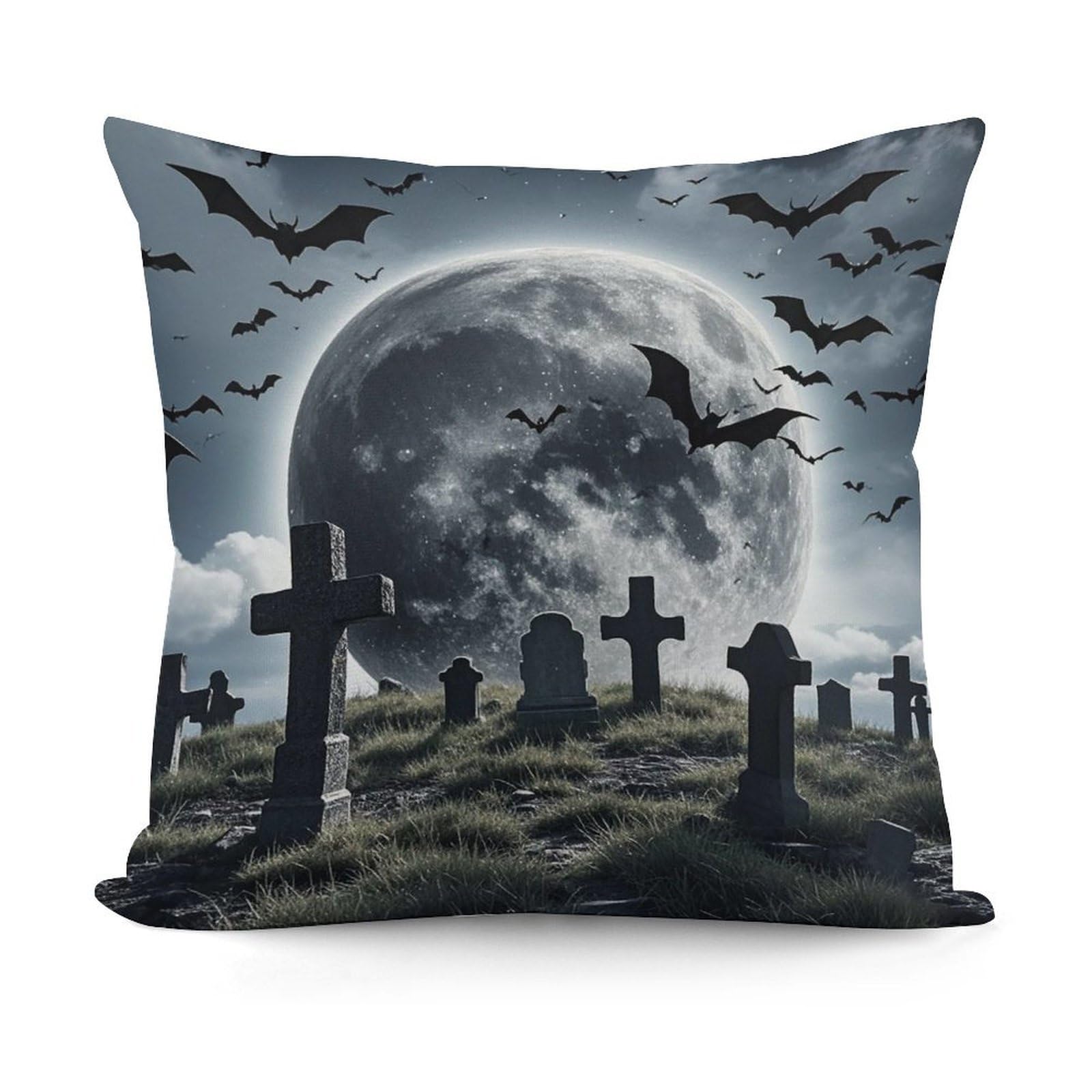 VstaDank Above The Cemetery Throw Pillow Covers 18x18 Inch Soft Couch Home Decor Cushion Cover Comfortable Plush Square Cushion Case Farmhouse Decorative Pillowcase for Living Couch