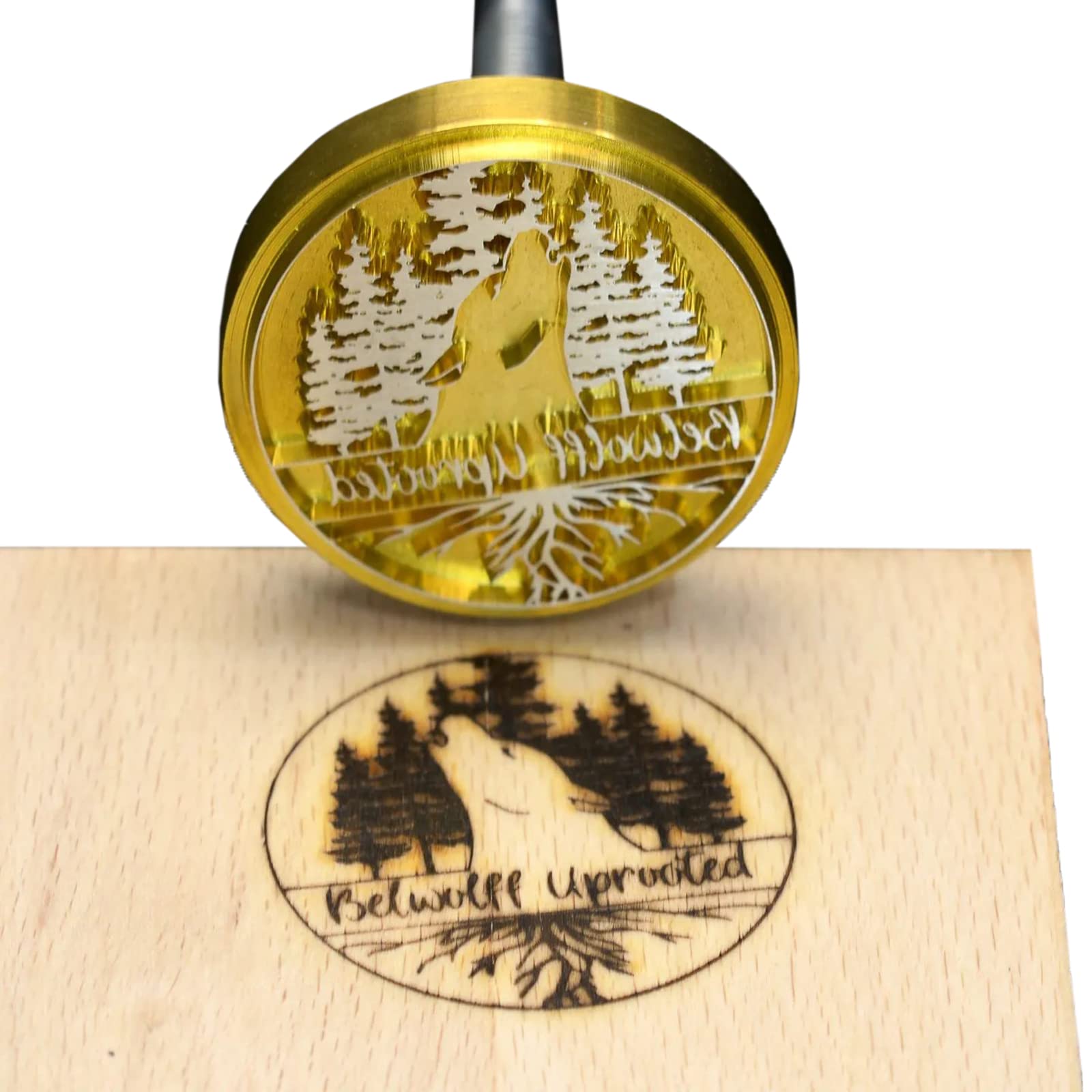 Timbro termico personalizzato in ferro per marchio, regalo per falegnami e artigiani della pelle (11,4 x 11,4 cm)