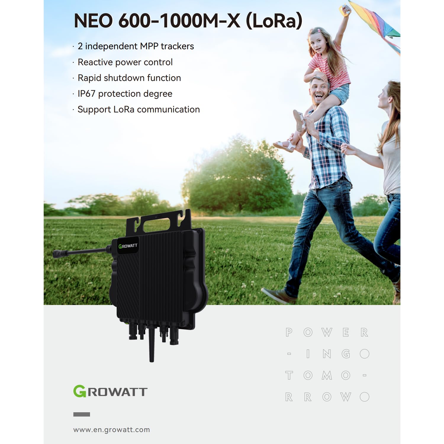 Growatt Wechselrichter NEO1000M-X (RF) EU LoRa 1000 Watt