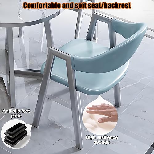 Miniatura 5 de YVYKFZD Juego de mesa y silla para sala de recepción de oficina, juego de mesa de comedor de cocina y café, mesa de conferencias redonda simple para