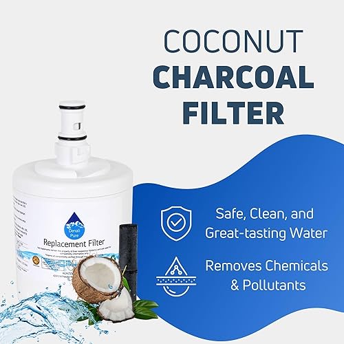 Miniatura 4 de Paquete de 2 filtros de agua de repuesto para refrigerador KTRC22ELWH01, compatible con KitchenAid 8171413, 8171414 cartucho de filtro de agua para