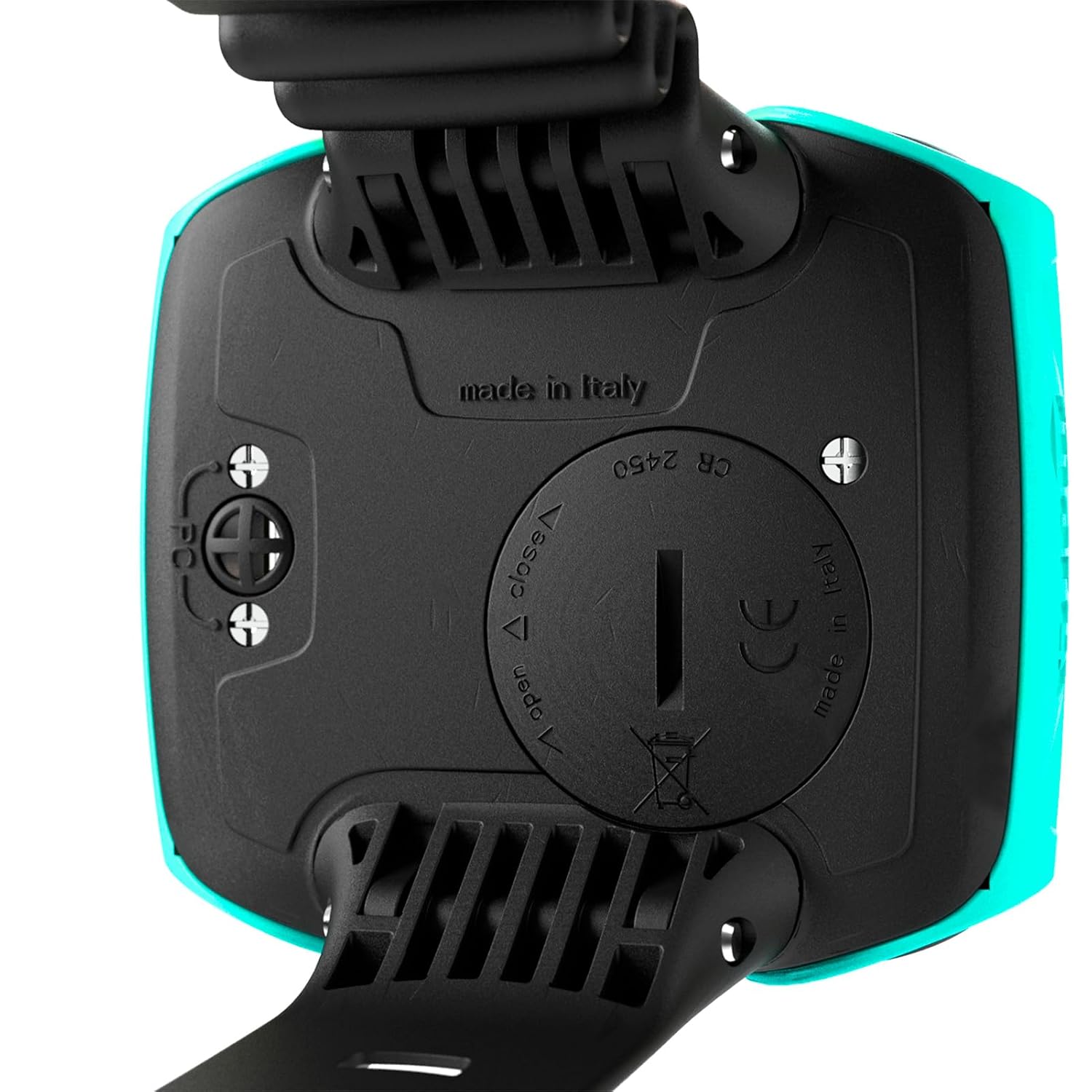 Mares Quad 2 Dive Computer back view with battery compartment